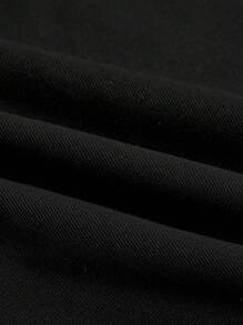 SHEIN ICON Plus Size Layered Ruffle Waist Skirt - Black - View 4