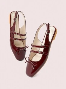CUCCOO DOLLMOD Mocasines planos casuales con decoración de lazo, estilo de chica escolar japonesa para mujeres