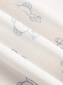 SHEIN EZwear 2 chiếc quần lót hai dây in họa tiết hoạt hình màu trơn cho nữ - Nhiều màu - Xem 4
