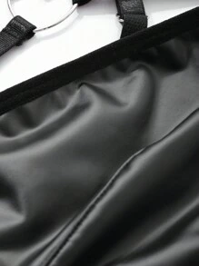 DAZY Sujetador lencero sin espalda y con cordones para mujer - Negro - Ver 9