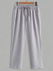 Manfinity RelaxMax Men's Casual Simple Fashion Shirt And Pants Set, Everyday Wear