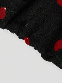 Sweetra Plus Size Black Cherry Dress With Lace Bodice And Mermaid - Black - View 5