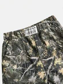 SHEIN Boys' Branch Maple Leaf Abstract Camo Cool Comfortable Versatile Fashion Wide Leg Pants - Multicolor - View 6