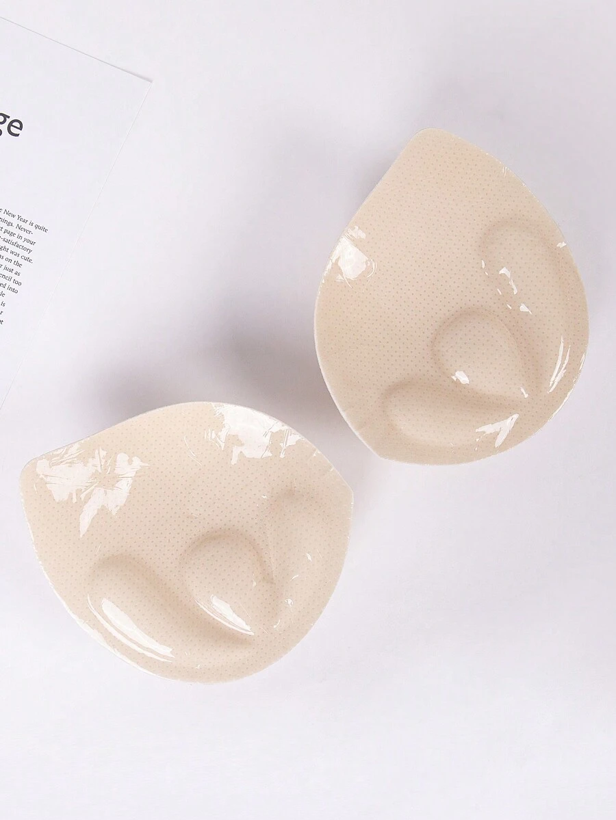 1 Pair Wedding Invisible Silicone Bra Inserts With Anti-Slip Design For Women - Apricot - View 1