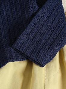 Sparklyn 女孩粉色优雅可爱甜美公主风时尚开衫毛衣，适合休闲装、派对、学校、春夏秋季 - 寶藍色 - 查看 3