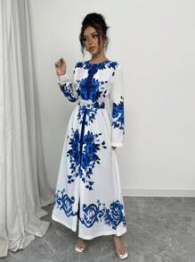 Elenzga 2pcs Women Long Sleeve Jacket And Dress Set, Casual And Fashionable For Daily Wear Fall Cloth For Women - Multicolor - View 5