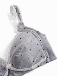 BloomMama 1pc Women Regular Size Nursing Brassiere, Casual & Fashionable For Daily Wear - Grey - View 4