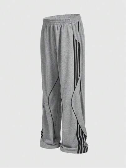 Street Life Men's Loose Fit Layered Pants With Contrast Webbing