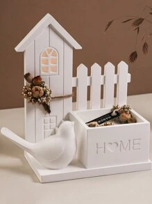 3/6 件 DIY 多肉植物花盆硅胶模具套装环氧树脂模具房屋栅栏石膏工艺品蜡烛杯制作模具家居装饰