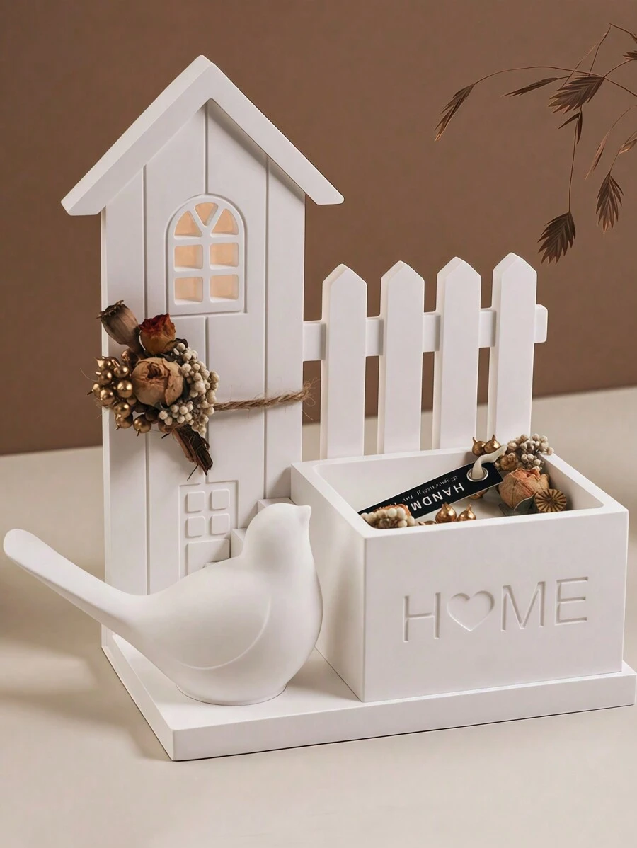 3/6 件 DIY 多肉植物花盆硅胶模具套装环氧树脂模具房屋栅栏石膏工艺品蜡烛杯制作模具家居装饰