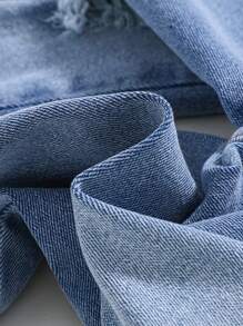 SHEIN 年轻男孩 2 件休闲时尚简约时尚舒适浅蓝色和深蓝色牛仔弹力男孩牛仔裤，适合狂欢装扮节日和日常穿着 - 彩色 - 查看 3