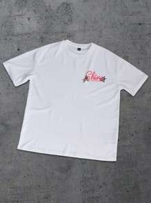 Manfinity EMRG Printed Short Sleeve Casual & Fashionable Daily Men T-Shirt - White - View 3