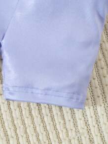 4 件套女婴可爱蝴蝶和字母印花彩色条纹短袖上衣和短裤紧身睡衣 - 彩色 - 查看 3