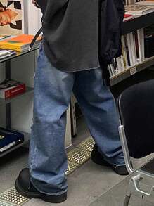 DAZY Men's Casual Washed Distressed Denim Jeans For Autumn - Blue - View 2