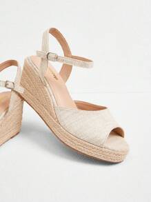 Styleloop Fashion Women Wedge Platform Rope Sandals, Suitable For Spring/Summer Vacation & Outdoor Daily Wear - Apricot - View 4