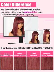 ALL READY WIG 99J 无胶鲍勃假发 真人发刘海假发 女士真人发蕾丝假发 全套假发 预漂白 预拔 预剪蕾丝融化 4x4 蕾丝闭合 无胶假发 带前发 100% 真人发 9AM HAIR - S99J - 查看 6