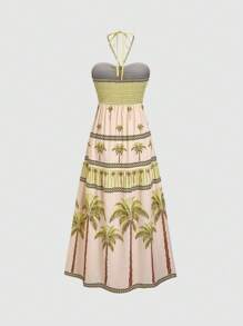 Sweetra Sukienka plażowa w stylu boho, wysokiej jakości długa sukienka letnia na ramiączkach spaghetti na letnie wakacje Maxi dla kobiet