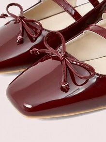 CUCCOO DOLLMOD Mocasines planos casuales con decoración de lazo, estilo de chica escolar japonesa para mujeres
