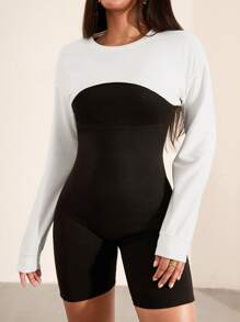 Chiquease Women's Long Sleeve Solid Color Sweatshirt, Simple Fashion Casual Everyday Wear Pullover Fall Sweatshirt