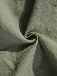 SHEIN Leap Crew 新生儿男童休闲韩版可爱军绿色短袖连体衣夏季 - 彩色 - 查看 6