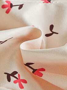 SHEIN Vintaside Kids Baby Girl 0-3Y Ditsy Floral Strappy Jumpsuit, All-Match Versatile Daily Wear, Spring Summer - Apricot - View 7