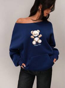 Forever 21 Xuân & Hè Nữ Ngày lễ tình nhân/Thanh lịch/Thường ngày/Cổ điển/Lễ hội/Hòa nhạc đồng quê/Bữa sáng muộn/Về nhà/Lễ Phục sinh/Khách/Tiệc trà/Cơ bản/Phụ nữ tham dự hòa nhạc/Dạ hội/Đám cưới/Lễ hội Rave/Trang trọng/Phong cách phương Tây/Cocktail/Câu lạc bộ/Mùa xuân/Sinh nhật/Dễ thương/Sang trọng/Đi chơi/Kỳ nghỉ/Văn phòng/Sân bay/Phong cách những năm 2000/Thời trang đường phố/Trễ vai/Họa tiết gấu/Áo nỉ xanh - Màu xanh lam - Xem 3