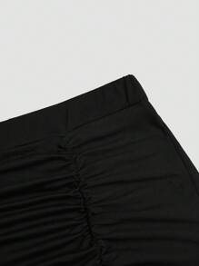 Sunspun Plus Size Simple Casual Everyday Wear Skirt - Multicolor - View 15