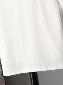 Young Girl "Big Sister" Sunflower Print Round Neck Short Sleeve T-Shirt - White - View 3