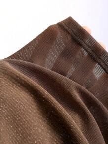 Sweetra Women's Spring/Summer Metallic Shiny Knit Asymmetric Fitted Slim Asymmetrical Hem Tank Top, Versatile For Commuting & Daily Wear