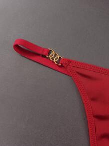 Shein Underwear&Sleepwear Basics 3 stuks dames effen ronde connect mode G-string