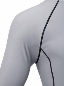 Manfinity Swimmode 男式图案印花插肩袖长袖冲浪防晒衣
