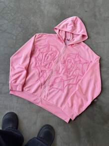 Manfinity EMRG Manfinity Streetrush Men Dark Street Style INS High Street Zip-Up Hoodie. Street Style, Y2k, Fall