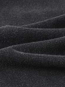 Tween Girls Loose Comfy Versatile Textured Knit Wide Leg Pants - Black - View 6