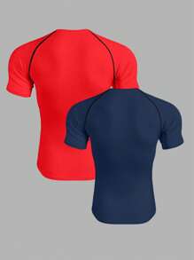 Manfinity Sport Corelite Áo thun thể thao nam cổ tròn tay ngắn raglan - Nhiều màu - Xem 2