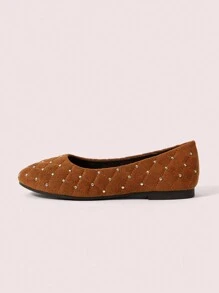 CUCCOO DOLLMOD Fashionable Versatile Simple Casual Flat Shoes Valentine's Day - Brown - View 6