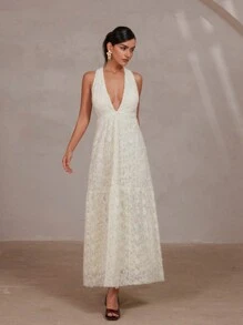 Aveloria Rosie Vestido mini ligero y elegante de estilo formal italiano con cuello decorado con rhinestones y escote calado, silueta evasé sin mangas, para mujeres en primavera