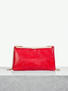 SHEIN SXY Ladies, Women Clutchs, Crossbody Bags, Fashionable, Elegant, Simple, Personalized, Versatile, Classic, Red, Rivets, For Commute, Office, Date, Daily, Shopping, Afternoon Tea, Cocktail Party, Party, Prom, Club, Date, Birthday, Evening, Date Nigh, Ball, Valentine's Day - Red - View 4