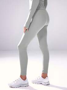 Musera Sport High Waist Leggings, For Padel, Tennis, Pickleball Gym Fitness - Grey - View 3