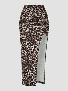 Sunspun Plus Size Simple Casual Everyday Wear Skirt - Multicolor - View 18