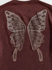 Manfinity VCAY 年轻男士时尚宽松休闲短袖 T 恤 - 棕色 - 查看 5