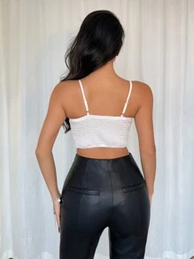 Chiquease Débardeur décoratif floral 3D luxueux, sexy et élégant