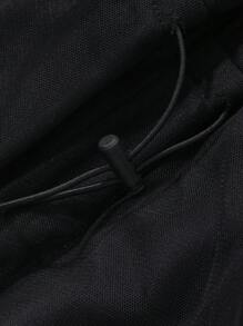 FRIFUL 女式拼色腰部修身中长连衣裙 - 黑色 - 查看 7