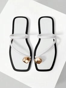 MOTF PREMIUM Modische lässige Vintage-Pendler-Sandalen für Damen mit mehreren Riemen, bequem für den Alltag - Weiss - Übersicht 2