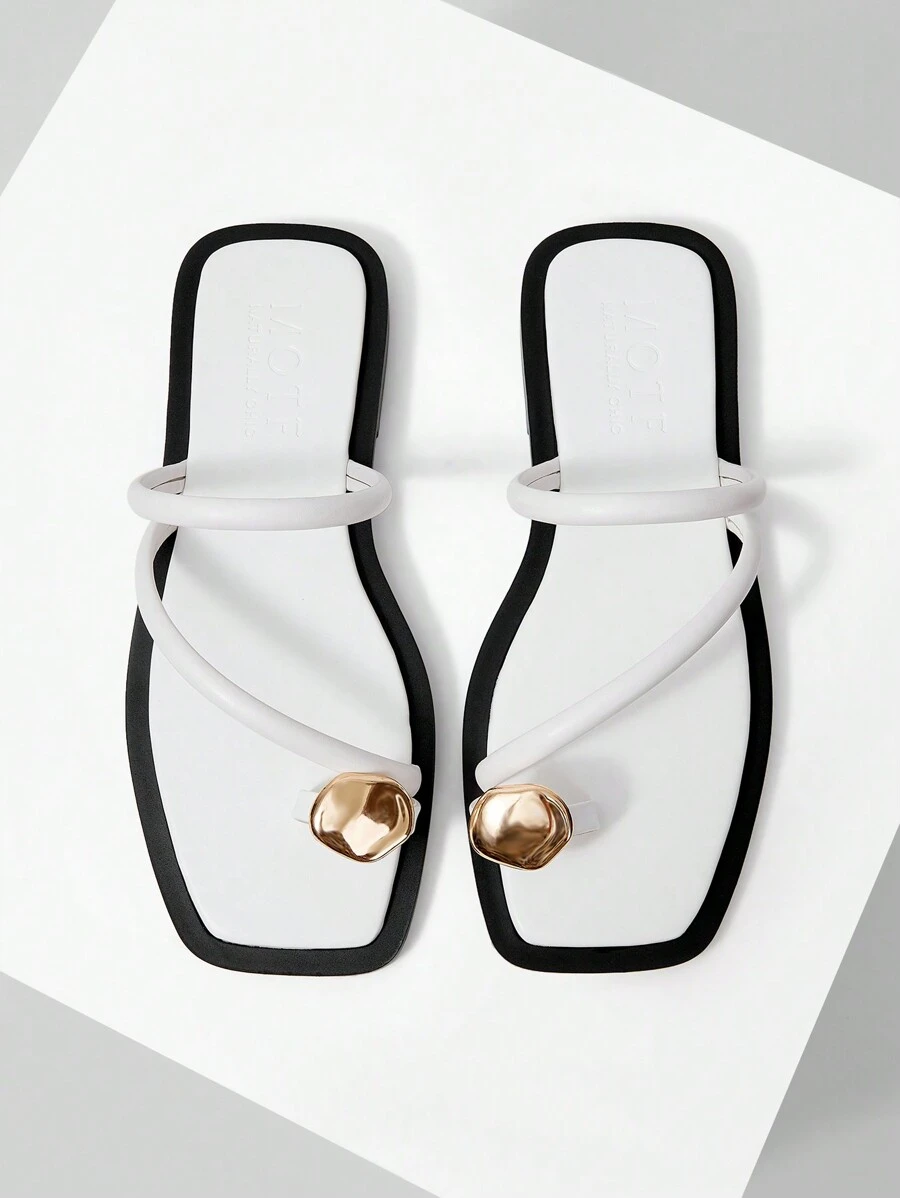 MOTF PREMIUM Modische lässige Vintage-Pendler-Sandalen für Damen mit mehreren Riemen, bequem für den Alltag - Weiss - Übersicht 2