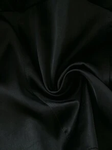 Chiquease Camisa feminina nova de design elegante com bainha com babado e recorte na cintura - Preto e Branco - Visão 5