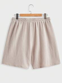 Manfinity VCAY Men's Loose Fit Drop Shoulder Polo Shirt Set, Suitable For Summer - Apricot - View 6