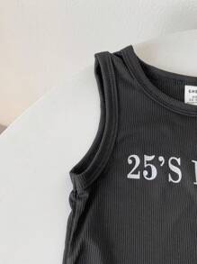 2pcs Set Baby Girl Infant Toddler 0-3 Years Old Spring Summer New Fashion Sports Outdoor Casual Slogan Graphic Top Tee And Khaki Cargo Pants Outfit