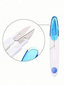 4 件套不锈钢缝纫拆线器套装，包括彩色缝纫拆线器、拆线器和用于拆线的剪线剪刀，适用于时装设计师、缝纫大师、家庭必需品的缝纫工具套装 - 藍色 - 查看 2