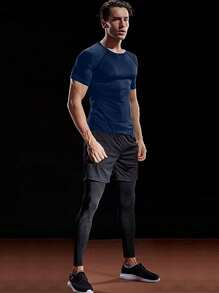 Manfinity Sport Corelite Áo thun thể thao nam cổ tròn tay ngắn raglan - Nhiều màu - Xem 6