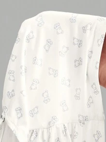 SHEIN EZwear 2 chiếc quần lót hai dây in họa tiết hoạt hình màu trơn cho nữ - Nhiều màu - Xem 5